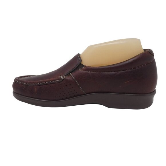 SAS Twin Loafers Womens 9 Mulch Brown Leather Slip On Comfort Lightweight - Picture 3 of 12
